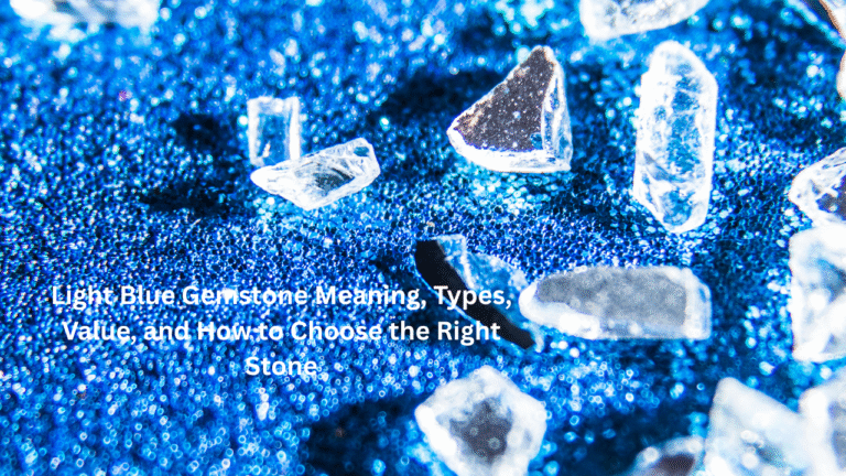 light blue gemstone